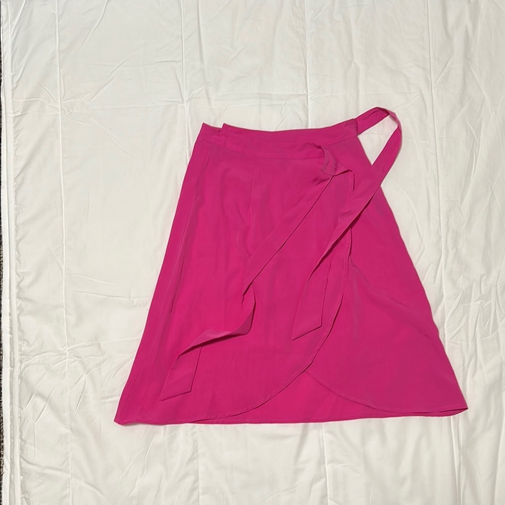 Vero Moda Pink Asymmetrical Wrap Midi Skirt